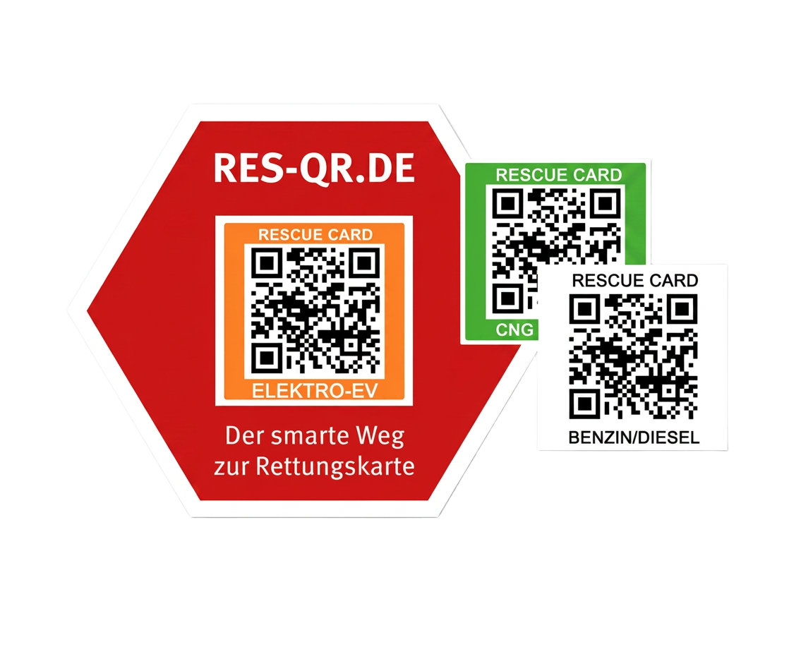 RES-QR Rescue Card Plaketten